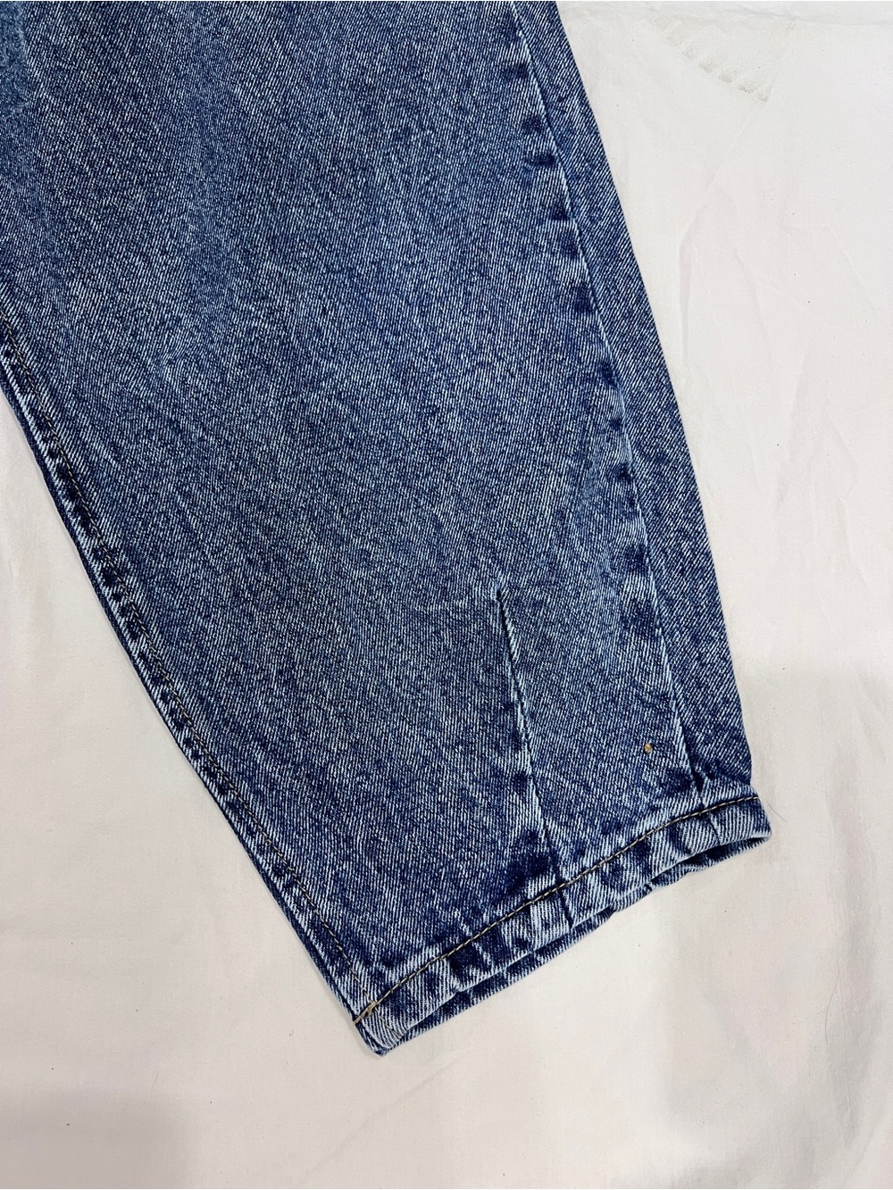 PTCL Ethical Clothing Jeans Size 30 Acid Wash Barrel Tapered Ankle Slit Denim - Picture 3 of 13